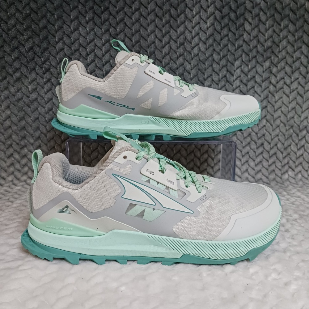 Altra Lone Peak 7 Women's Trail Walking Running Sneakers Shoes Gray Mint Size 8